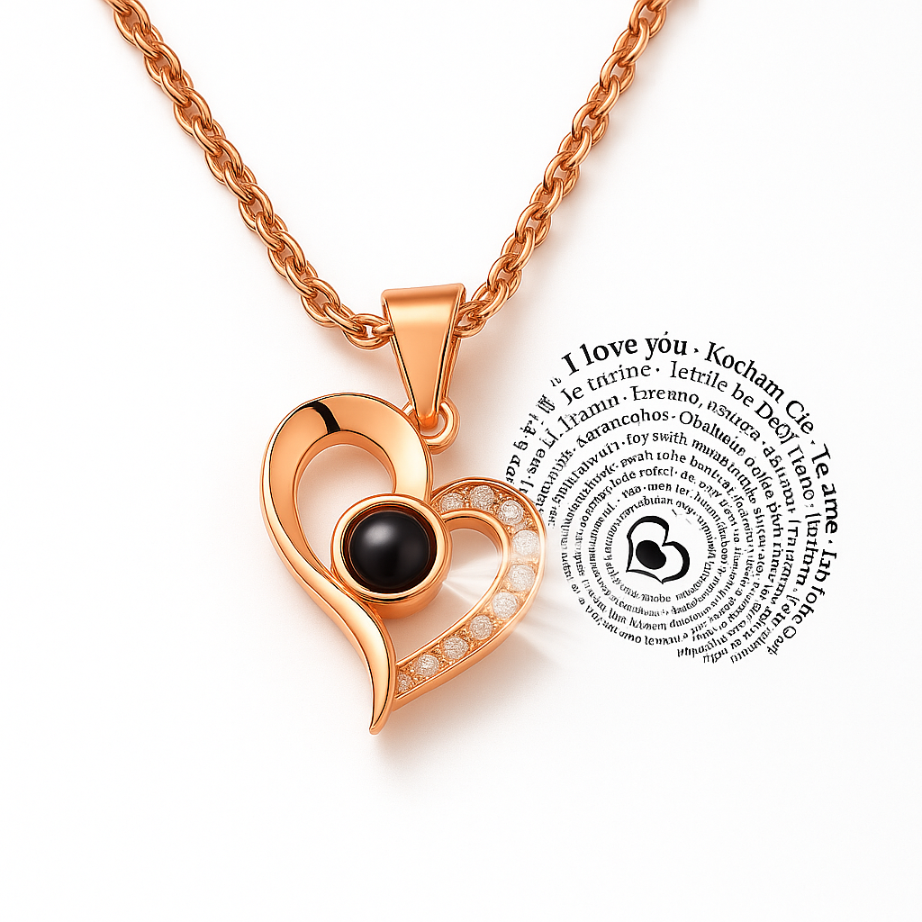 Naszyjnik „Kocham Cię w 100 językach”